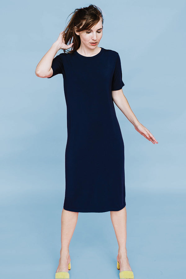 blue heaven dress Navy Floral Maternity Dress