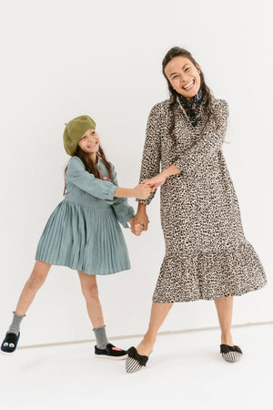 Sonnet James - Celine - Ruffle Hem Midi Dress - Dress,leopard